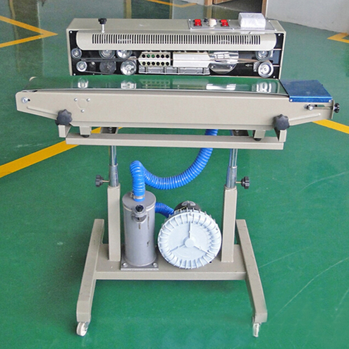 Gas inflation sealing machine semi automatic aluminum-laminated bags continuous sealer equipment