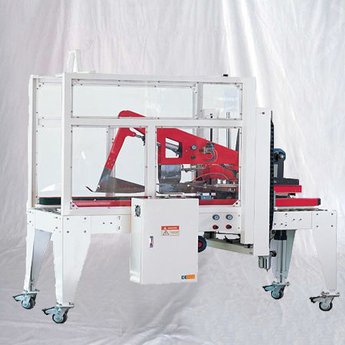 Semi-auto carton sealing machine Boxes flaps folding tape sealer equipment with safety guard
